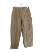 POLYPLOIDポリプロイド）の古着「WIDE TAPERED PANTS C」｜ベージュ