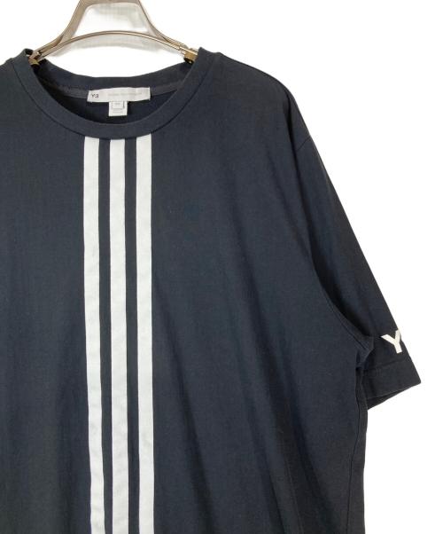 Y-3（ワイスリー）Y-3 (ワイスリー) M CH1 SS TEE - CF STRIPES ブラック サイズ:Mの古着・服飾アイテム
