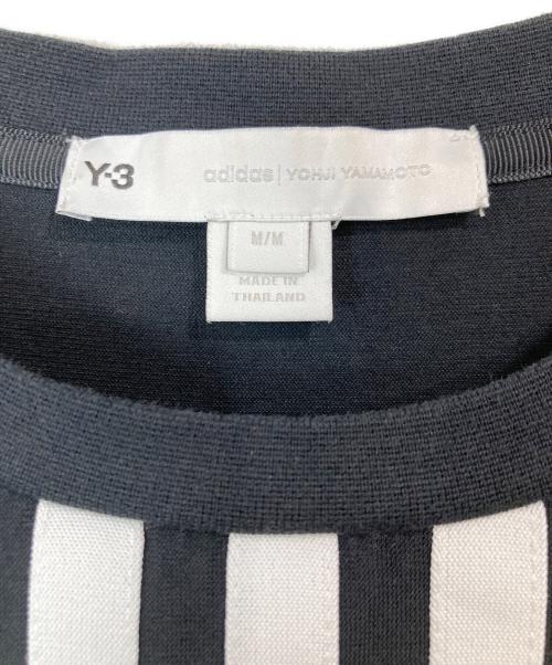 Y-3（ワイスリー）Y-3 (ワイスリー) M CH1 SS TEE - CF STRIPES ブラック サイズ:Mの古着・服飾アイテム