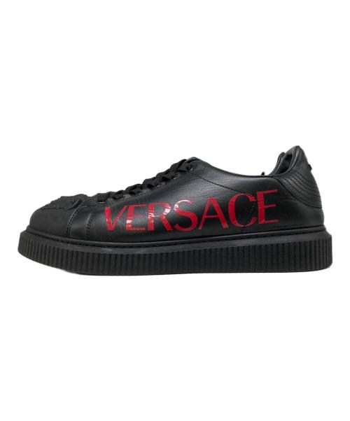 VERSACE（ヴェルサーチェ）VERSACE (ヴェルサーチェ) メデューサヘッドスニーカー ブラック サイズ:41の古着・服飾アイテム