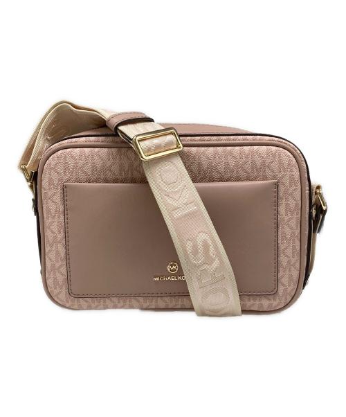 MICHAEL KORS（マイケル・コース）MICHAEL KORS (マイケル・コース) メイヴ ラージ ロゴ クロスボディバッグ. ピンクの古着・服飾アイテム