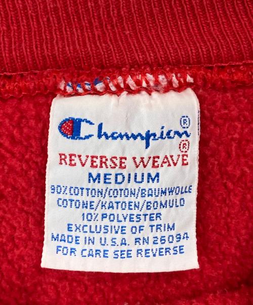 Champion REVERSE WEAVE（チャンピオン リバース ウィーブ）Champion REVERSE WEAVE (チャンピオン リバース ウィーブ) 90'sクルーネックスウェット レッド サイズ:Ⅿの古着・服飾アイテム