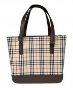 BURBERRYバーバリー）の古着「ノヴァチェックキャンバストートバッグ」｜ベージュ