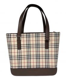 BURBERRY（バーバリー）の古着「ノヴァチェックキャンバストートバッグ」｜ベージュ