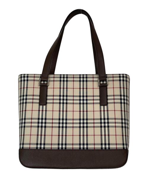 BURBERRY（バーバリー）BURBERRY (バーバリー) ノヴァチェックキャンバストートバッグ ベージュの古着・服飾アイテム