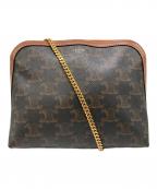 CELINEセリーヌ）の古着「トリオンフチェーンショルダーバッグ」｜ブラウン