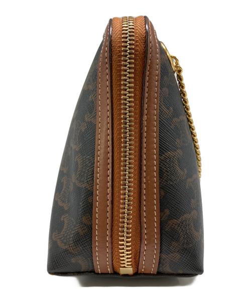 CELINE（セリーヌ）CELINE (セリーヌ) トリオンフチェーンショルダーバッグ ブラウンの古着・服飾アイテム