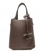 TOD'S×Ron Hermanトッズ×ロンハーマン）の古着「2WAYレザーバッグマイクロ」｜ブラウン