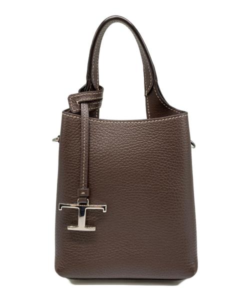 TOD'S（トッズ）TOD'S (トッズ) Ron Herman (ロンハーマン) 2WAYレザーバッグマイクロ ブラウンの古着・服飾アイテム