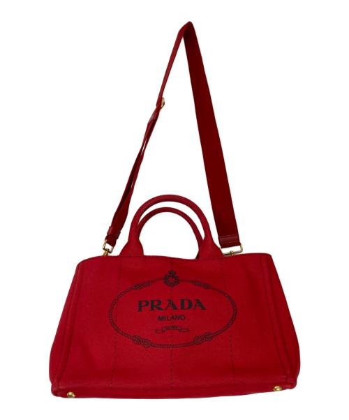 PRADA（プラダ）PRADA (プラダ) カナパトートMバッグ レッドの古着・服飾アイテム
