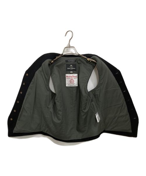 NIGEL CABOURN（ナイジェルケーボン）NIGEL CABOURN (ナイジェルケーボン) Harris Tweed (ハリスツイード) ウールベスト ブラック サイズ:46の古着・服飾アイテム