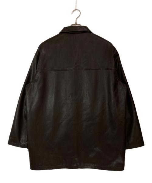 anuke（アンヌーク）ANUKE (アンヌーク) Ecoleather Over Jacket ブラウン サイズ:38の古着・服飾アイテム