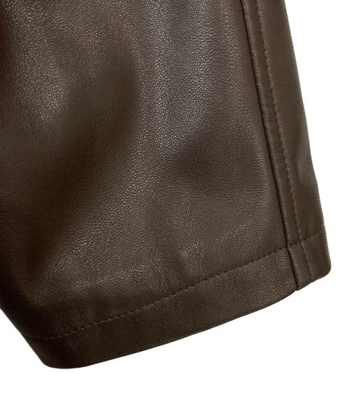 anuke（アンヌーク）ANUKE (アンヌーク) Ecoleather Over Jacket ブラウン サイズ:38の古着・服飾アイテム