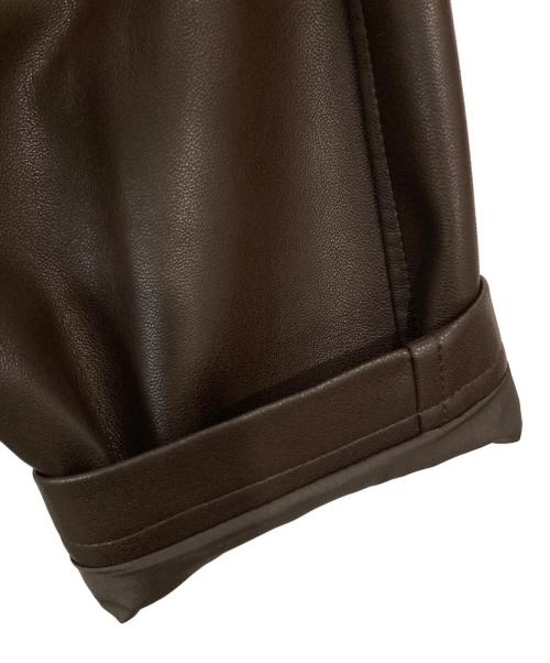 anuke（アンヌーク）ANUKE (アンヌーク) Ecoleather Over Jacket ブラウン サイズ:38の古着・服飾アイテム
