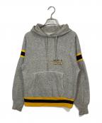 Championチャンピオン）の古着「カレッジロゴパーカー」｜イエロー×グレー