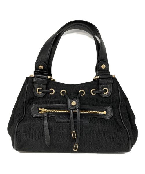 BVLGARI（ブルガリ）BVLGARI (ブルガリ) マキシレッタレキャンバスハンドバッグ ブラックの古着・服飾アイテム