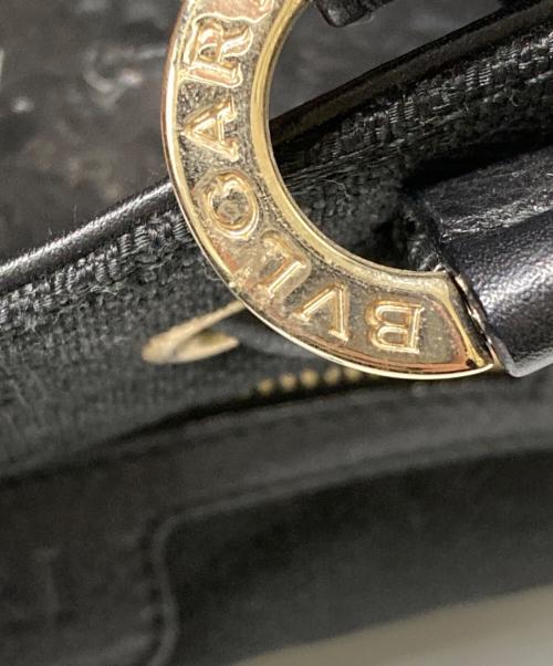 BVLGARI（ブルガリ）BVLGARI (ブルガリ) マキシレッタレキャンバスハンドバッグ ブラックの古着・服飾アイテム