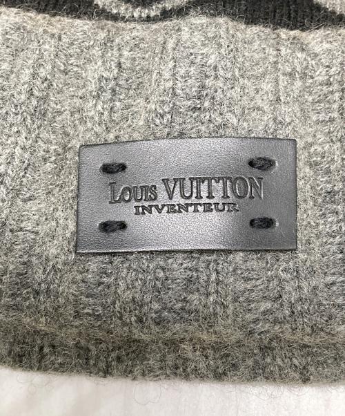 LOUIS VUITTON（ルイ ヴィトン）LOUIS VUITTON (ルイ ヴィトン) モノグラムカシミヤニット帽 ブラック×グレーの古着・服飾アイテム