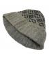中古・古着 LOUIS VUITTON (ルイ ヴィトン) モノグラムカシミヤニット帽 ブラック×グレー：18000円