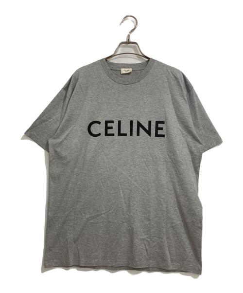 CELINE（セリーヌ）CELINE (セリーヌ) ルーズフィットロゴプリントTシャツ グレー サイズ:Mの古着・服飾アイテム