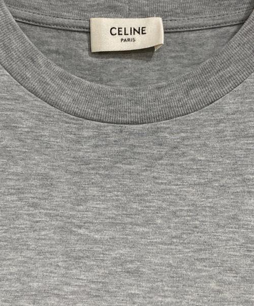 CELINE（セリーヌ）CELINE (セリーヌ) ルーズフィットロゴプリントTシャツ グレー サイズ:Mの古着・服飾アイテム