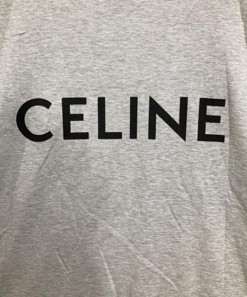 CELINE（セリーヌ）CELINE (セリーヌ) ルーズフィットロゴプリントTシャツ グレー サイズ:Mの古着・服飾アイテム