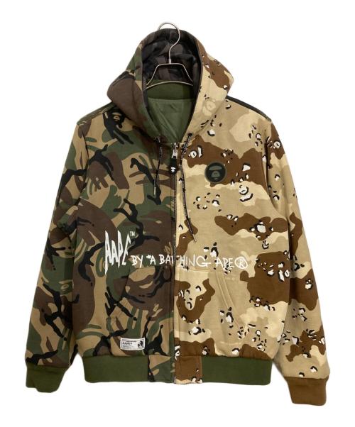 A BATHING APE（ア ベイシング エイプ）A BATHING APE (ア ベイシング エイプ) リバーシブルパーカー ベージュ サイズ:Mの古着・服飾アイテム