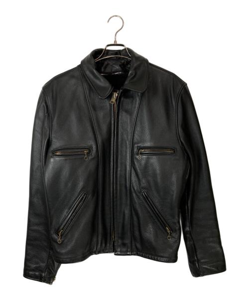 Schott（ショット）Schott (ショット) ライナー付シングルレザージャケット ブラック サイズ:38の古着・服飾アイテム