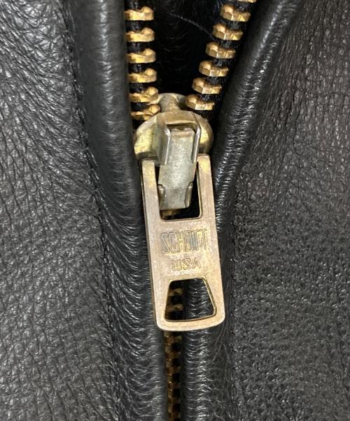 Schott（ショット）Schott (ショット) ライナー付シングルレザージャケット ブラック サイズ:38の古着・服飾アイテム