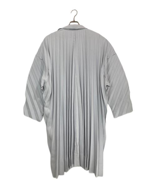 HOMME PLISSE ISSEY MIYAKE（オム プリッセ イッセイ ミヤケ）HOMME PLISSE ISSEY MIYAKE (オム プリッセ イッセイ ミヤケ) EDGE COAT LIGHT グレー サイズ:1の古着・服飾アイテム