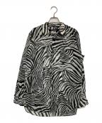 JUNYA WATANABE COMME des GARCONS(ジュンヤワタナベ コムデギャルソン）の古着「ゼブラ柄シアーシャツ」｜ブラック×ホワイト