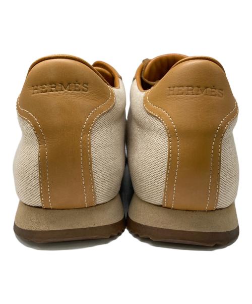 HERMES（エルメス）HERMES (エルメス) クイックスニーカー ブラウン×ベージュ サイズ:43の古着・服飾アイテム