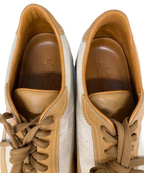 HERMES（エルメス）HERMES (エルメス) クイックスニーカー ブラウン×ベージュ サイズ:43の古着・服飾アイテム