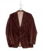 GUCCIグッチ）の古着「ベロアテーラードジャケット」｜ブラウン
