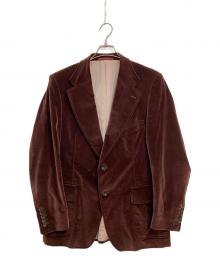 GUCCI（グッチ）の古着「ベロアテーラードジャケット」｜ブラウン