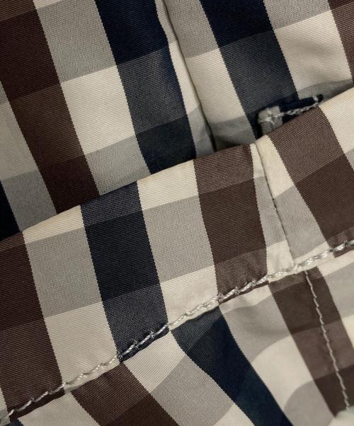 Aquascutum（アクアスキュータム）Aquascutum (アクアスキュータム) チェックトレンチコート ブラウン サイズ:36の古着・服飾アイテム