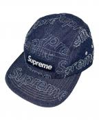 SUPREMEシュプリーム）の古着「Lasered Denim Camp Cap」｜インディゴ
