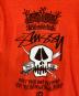 中古・古着 stussy (ステューシー) スカルプリントTシャツ オレンジ サイズ:Ｌ：5000円