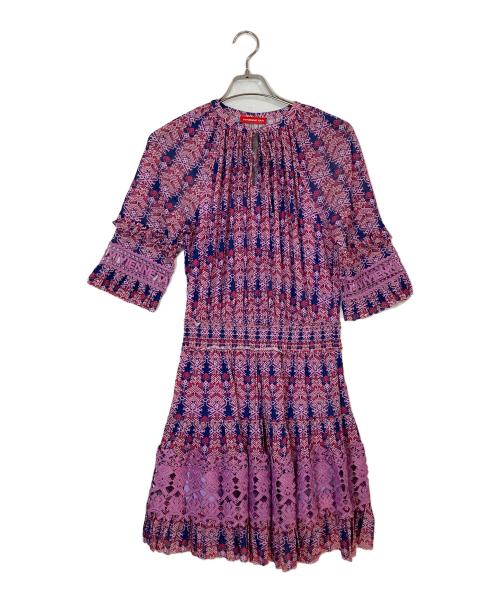 VIVIENNE TAM（ヴィヴィアンタム）VIVIENNE TAM (ヴィヴィアンタム) パワーネット総柄ワンピース パープル サイズ:38の古着・服飾アイテム