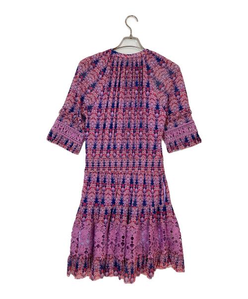 VIVIENNE TAM（ヴィヴィアンタム）VIVIENNE TAM (ヴィヴィアンタム) パワーネット総柄ワンピース パープル サイズ:38の古着・服飾アイテム