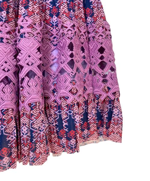 VIVIENNE TAM（ヴィヴィアンタム）VIVIENNE TAM (ヴィヴィアンタム) パワーネット総柄ワンピース パープル サイズ:38の古着・服飾アイテム