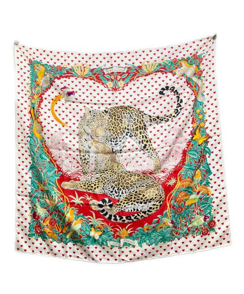 HERMES（エルメス）HERMES (エルメス) シルクスカーフ レッドの古着・服飾アイテム