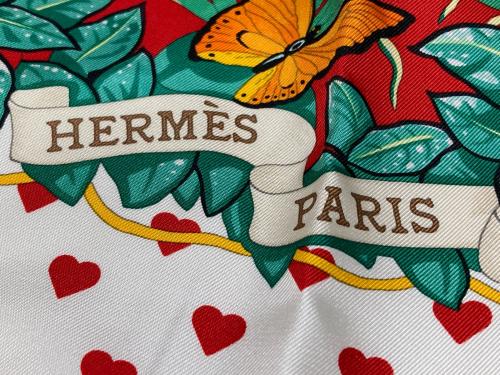 HERMES（エルメス）HERMES (エルメス) シルクスカーフ レッドの古着・服飾アイテム