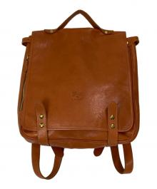 IL BISONTE（イル ビゾンテ）の古着「レザーリュック」｜ブラウン
