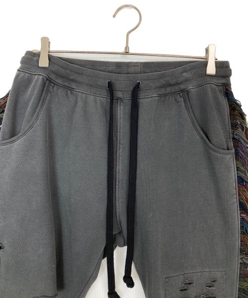 ALCHEMIST（アルケミスト）ALCHEMIST (アルケミスト) フリンジダメージ加工スウェットパンツ グレー サイズ:Lの古着・服飾アイテム