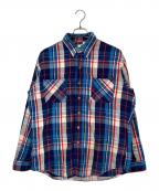 big macビッグマック）の古着「ヘビーネルシャツ」｜ブルー