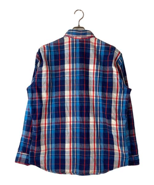 big mac（ビッグマック）BIG MAC (ビッグマック) ヘビーネルシャツ ブルー サイズ:Lの古着・服飾アイテム