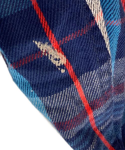 big mac（ビッグマック）BIG MAC (ビッグマック) ヘビーネルシャツ ブルー サイズ:Lの古着・服飾アイテム