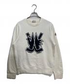 MONCLERモンクレール）の古着「パッチエンブレムスウェット　」｜ホワイト