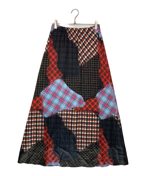 Ameri（アメリ）Ameri (アメリ) TROMPE L'OEIL SEMI FLARE SKIRT レッド サイズ:Ⅿの古着・服飾アイテム